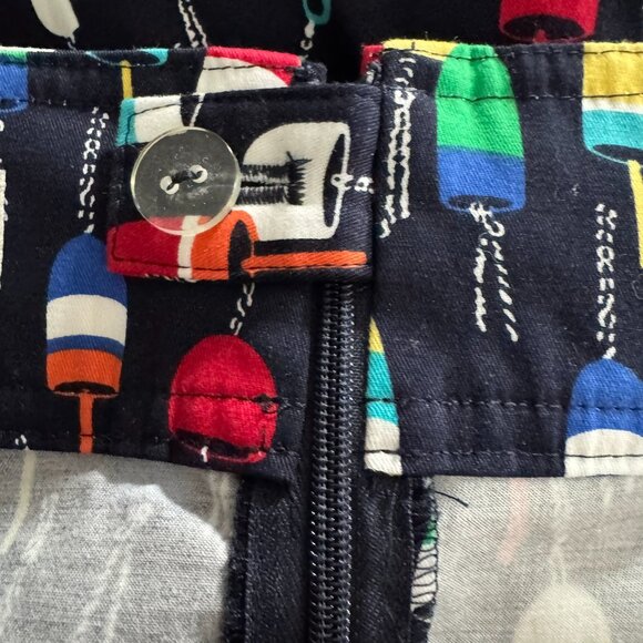 Talbots‎ Skirt Size 18W Nautical Fishing Buoy Novelty Print Colorful SS-1867 - Picture 7 of 9